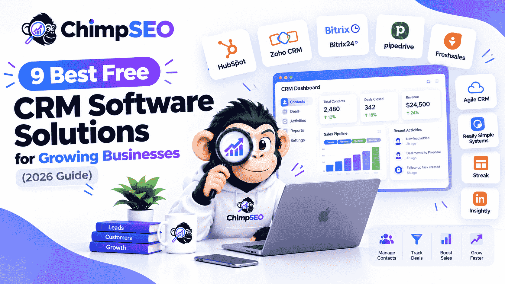 9 Best Free CRM Software Solutions for Growing Businesses (2026 Guide) - Featured Image